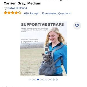 Outward Hound Gray Pet Backpack